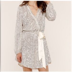 NWT Heartloom Dani Sequin Wrap Dress Sz 16